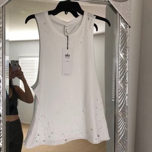 ALO Harley Muscle tank white NWT